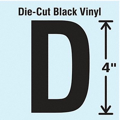 STRANCO INC DBV4D10 Die Cut Letter Label D 10 Cards PK10