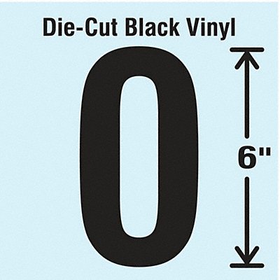 STRANCO INC DBVSINGLE60 K8343 Die Cut Number Label 0