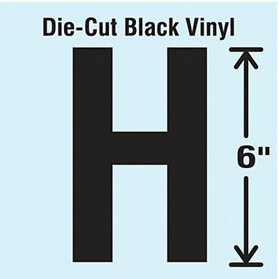 STRANCO INC DBVSINGLE6H K8340 Die Cut Letter Label H
