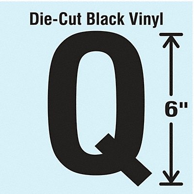 STRANCO INC DBVSINGLE6Q K8340 Die Cut Letter Label Q