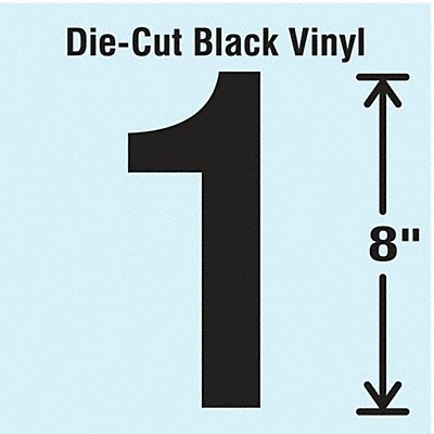 STRANCO INC DBVSINGLE81 K8344 Die Cut Number Label 1
