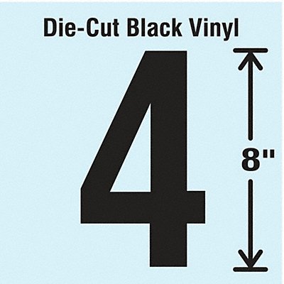 STRANCO INC DBVSINGLE84 K8344 Die Cut Number Label 4