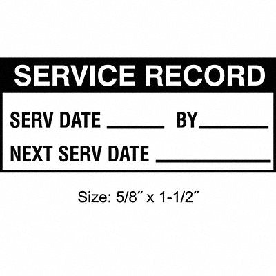 STRANCO INC TC20901 Inspection Label ENG Maintenance PK350