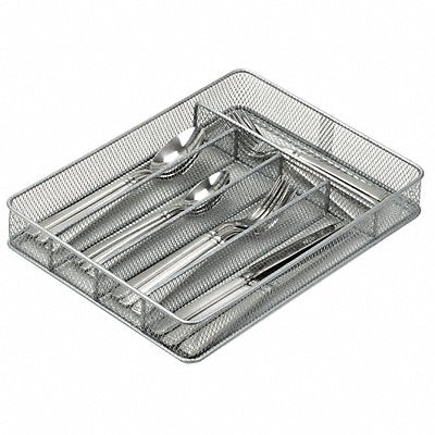 HONEY-CAN-DO KCH02154 Cutlery Tray 2 x 9 x 12 in Silver