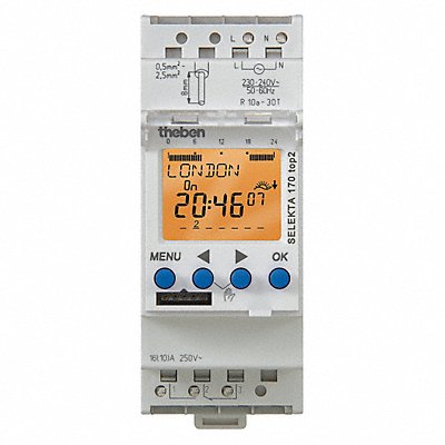 THEBEN SEL170TOP2120V Electronic Timer Astronomic Grey Plastic