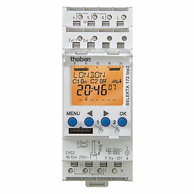 THEBEN SEL172TOP21224V Electronic Timer Astronomic Grey Plastic