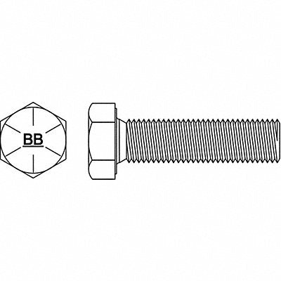 GRAINGER TAPG8L12132 Hex Head Cap Screw Steel 2 1/2 -13 10PK