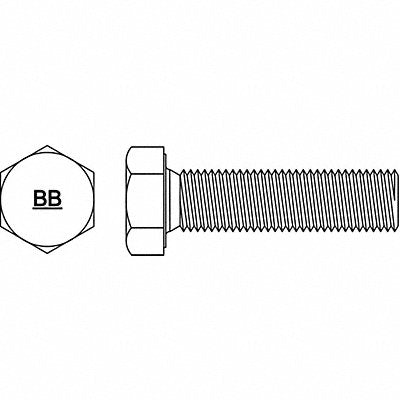GRAINGER TAPSSL3816212 Hex Head Cap Screw SS 2.5 3/8 -16 5PK