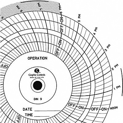 GRAPHIC CONTROLS Chart009 Circular Paper Chart 24 hr 60 pkg