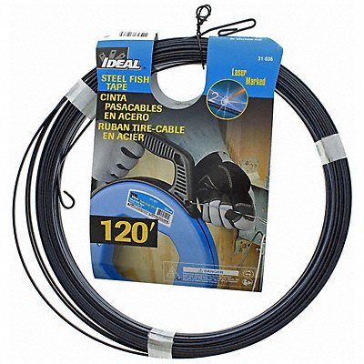 IDEAL 31036 Fish Tape 1/8 In x 120 ft Carbon Steel