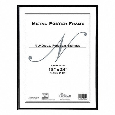 NUDELL 31222 Metal Poster Frame 18x24 Black
