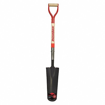 RAZOR-BACK 47103 Spade Drain Wood Handle Dgrip 16