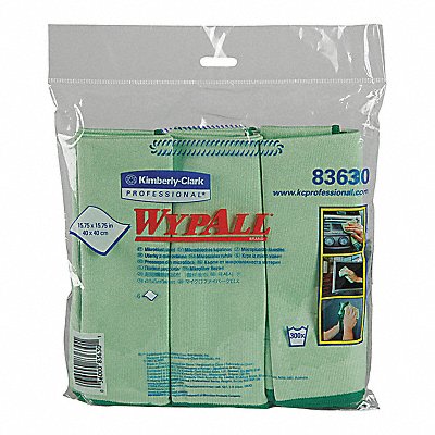 KIMBERLY-CLARK 83630 Cloth Microfiber Wypall Green PK6