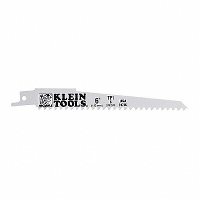 KLEIN TOOLS 31716 Recip Saw Blade 6 TPI 6 PK5