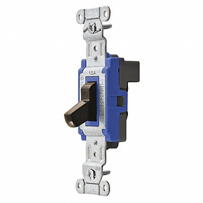 HUBBELL SNAP1203BRNA Wall Switch Brown 15 A Back 3-Way