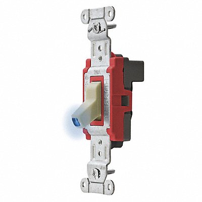 HUBBELL SNAP1221ILINA IllumWall Switch Ivory 20A Back Single Pole
