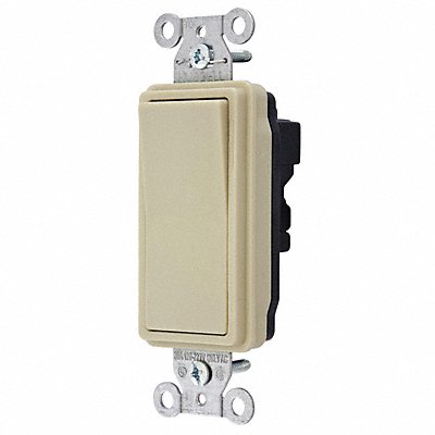 HUBBELL SNAP2121INA Wall Switch Ivory 20 A Back Single Pole