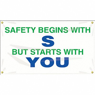 ACCUFORM MBR402 Safety Banner 28in x 48in Poly Sheeting