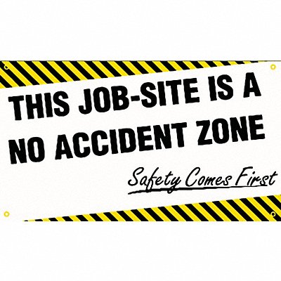 ACCUFORM MBR416 Safety Banner 28in x 48in Poly Sheeting