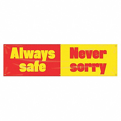 ACCUFORM MBR929 Safety Banner 28in x 96in Poly Sheeting