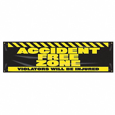 ACCUFORM MBR935 Safety Banner 28in x 96in Poly Sheeting