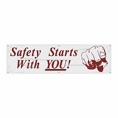 ACCUFORM MBR846 Safety Banner 28in x 96in Poly Sheeting