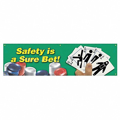 ACCUFORM MBR822 Safety Banner 28in x 96in Poly Sheeting