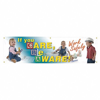 ACCUFORM MBR810 Safety Banner 28in x 96in Poly Sheeting