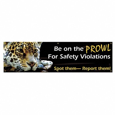 ACCUFORM MBR804 Safety Banner 28in x 96in Poly Sheeting