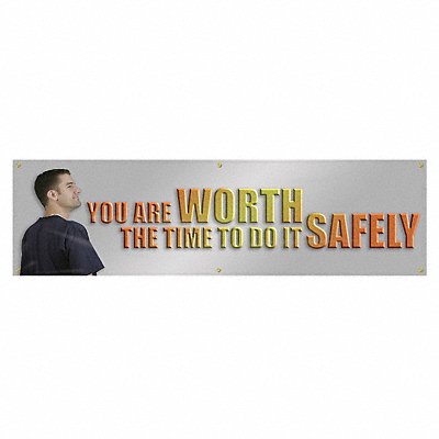 ACCUFORM MBR872 Safety Banner 28in x 96in Poly Sheeting