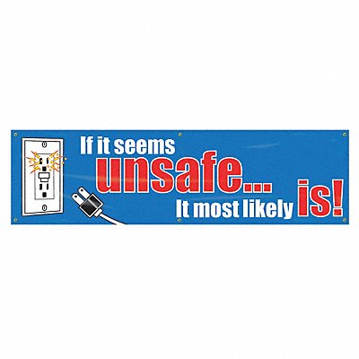 ACCUFORM MBR854 Safety Banner 28in x 96in Poly Sheeting