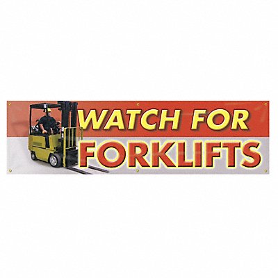 ACCUFORM MBR823 Safety Banner 28in x 96in Poly Sheeting