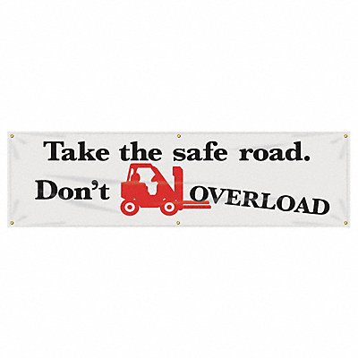 ACCUFORM MBR883 Safety Banner 28in x 96in Poly Sheeting