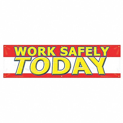 ACCUFORM MBR825 Safety Banner 28in x 96in Poly Sheeting