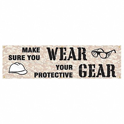 ACCUFORM MBR867 Safety Banner 28in x 96in Poly Sheeting