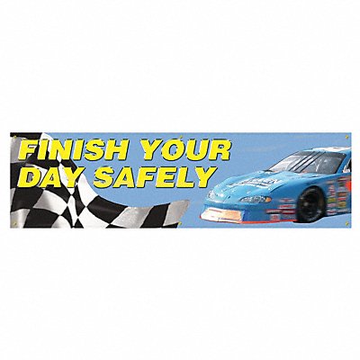 ACCUFORM MBR852 Safety Banner 28in x 96in Poly Sheeting
