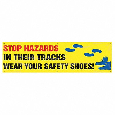 ACCUFORM MBR871 Safety Banner 28in x 96in Poly Sheeting