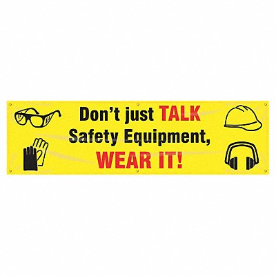 ACCUFORM MBR865 Safety Banner 28in x 96in Poly Sheeting