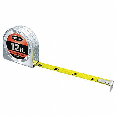 KESON PG1812SQ Tape Measure 5/8 In x 12 ft Silver In/Ft