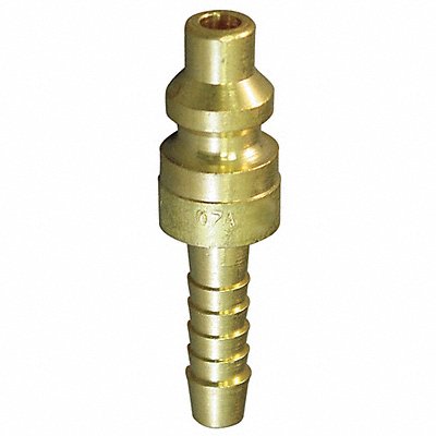 HANSEN 08A Coupler Plug Hose Barb 1/4 Brass