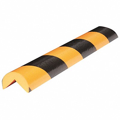 GRAINGER 31CA19 Corner Guard Black/Yellow Self-Adhesive