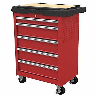 WESTWARD 31CE53 Rolling Tool Cabinet Red Light Duty