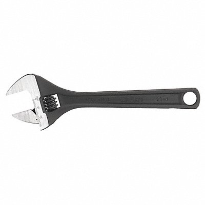 WESTWARD 31D014 Adjustable Wrench CV Steel Black Phosphate 8