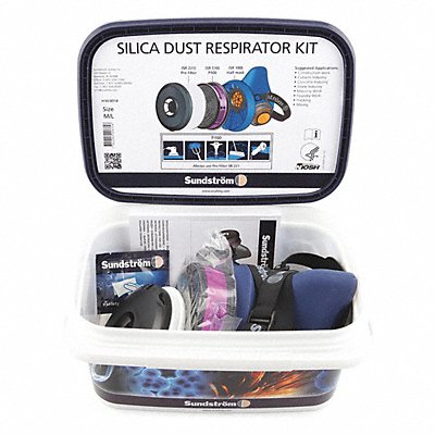 SUNDSTROM SAFETY H100015 Half Mask Respirator Kit S/M Blue