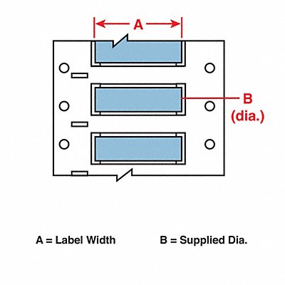 BRADY 3PS15002BL Wire Marking Sleeves 2 in W 2.433 in L