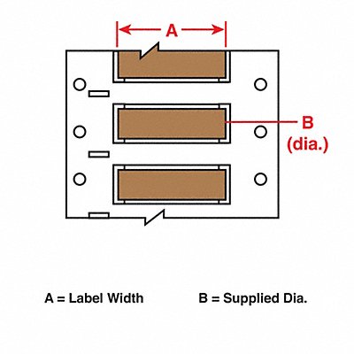 BRADY 3PS0942BR Wire Marking Sleeves 2 in W 0.182 in L