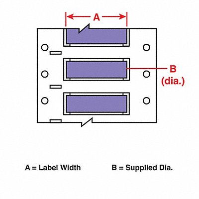 BRADY PS125150VT Wire Marking Sleeves 1.5 In W 0.235 In L