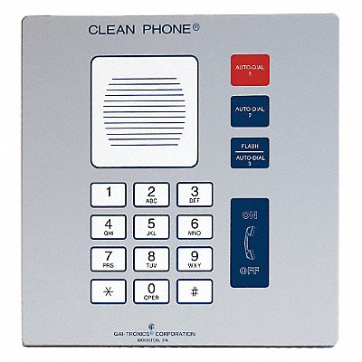 HUBBELL GAI-TRONICS 295001F Cleanroom Telephone Flush-Mount