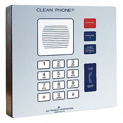 HUBBELL GAI-TRONICS 295001W Cleanroom Telephone Wall Grey