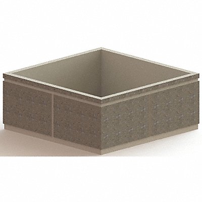 PETERSEN MFG. SP72 Security Planter Square 36 in H